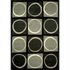 Abacasa Terra Checkers Black-Grey-Ivory 8x10 Area Rug