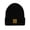 Black, variant on Unisex Plain Cuff Skull Cap Winter Knit Beanie Hat, Black Label White