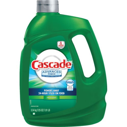 Cascade Advanced Power Liquid Dishwasher Detergent with Dawn, 125 Fl Oz ...