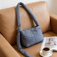 thumbnail image 6 of AYktou Crossbody Bag for Women, Padded Messenger Bag Solid Color Puffy Shoulder Bag Nylon Quilted Tote Bag Large Capacity Commute Travel Sling Bag for Outing Shopping Strolling, 6 of 6