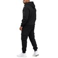 thumbnail image 6 of Men's Quarter Zip Cargo Tracksuit Two Piece Outfit Multi Pockets Hoodie and Jogger Pants Drawstring Casual Athletic Set L, 6 of 7