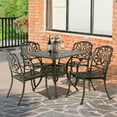 thumbnail image 7 of MEETWARM 5-Piece Patio Dining Set with 4 Chairs and 1 Square Table, Cast Aluminum, Black, 7 of 7