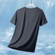 thumbnail image 4 of Ceisia Men's Breathable Ice-Silk Short Sleeve Crew Neck Sports T-Shirts, Solid Color Casual Gym Tops Gifts, 4 of 6