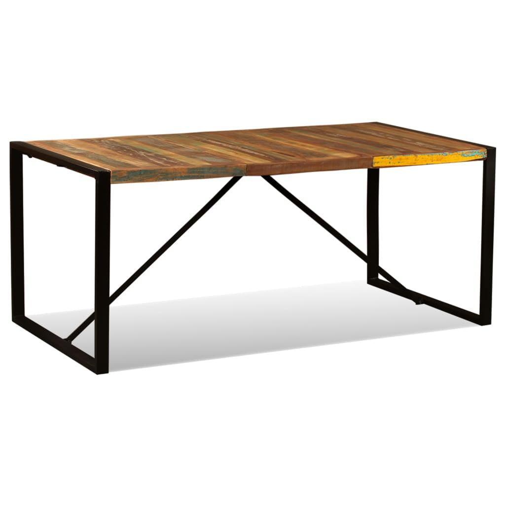 vidaxl dining table solid reclaimed wood