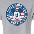 thumbnail image 3 of Disney - Americana - Mickey Peace Love USA - Juniors Cropped Cotton Blend T-Shirt, 3 of 5