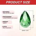 thumbnail image 2 of Uxcell K9 Crystal Teardrop Pendants Oval Beads, 6 Pack 38mm Chandelier Prisms Parts Hanging Beads DIY Lamp for Arts Crafts Decoration, Green, 2 of 6