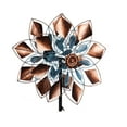 thumbnail image 1 of Wind Spinner Topper, Copper and Turquoise Blooms, 1 of 1