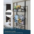 thumbnail image 7 of LEFEE Over The Door Hooks, Over The Door Organizer, Door Hanger with 2 Wire Baskets and 9 Hooks, Over The Door Towel Rack for Bathroom, Kitchen, Bedroom, Easy Installation-Black (for 1.76in Doors), 7 of 7