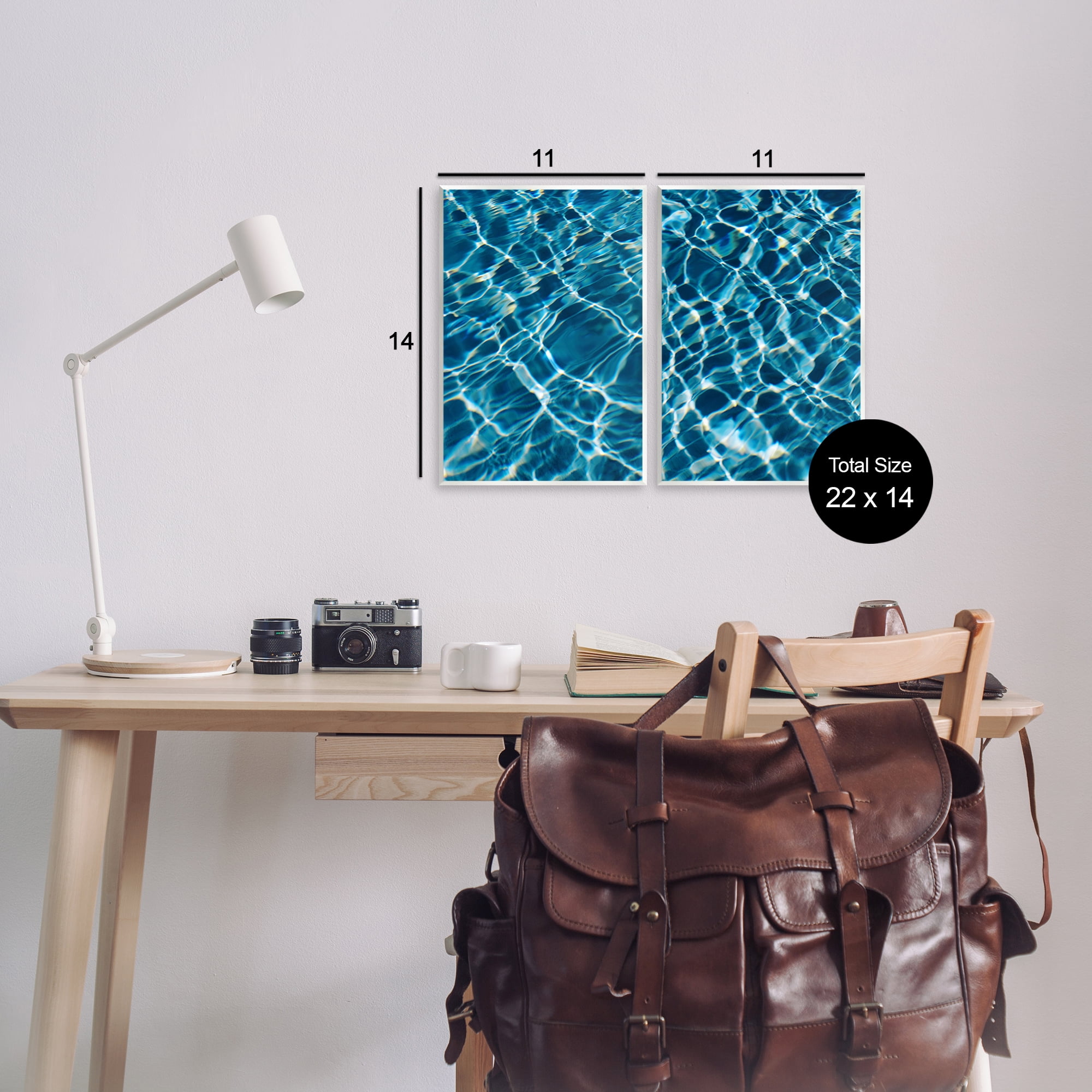 Stupell Industries Inviting Clear Pool Water Nautical & Beach Painting Unframed Art Print Wall Art, 11 x 14, Set of 2