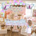 thumbnail image 4 of XJLANTTE 196 Pcs Butterfly Party Decorations - Including Plates, Tablecloth, Balloons, Banner, Stickers, Cups, Wing Set for Birthday Decorations, Fairy Supplies JY-10, 4 of 7