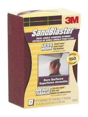 3m Sandblaster Dual Angle Sanding Sponge 60 Grit  4.5 " X 1 " Wood 2 Pack 