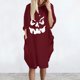thumbnail image 2 of El vestido estampado de manga larga sexy con bolsillo suelto y cuello redondo casual de talla grande de invierno para mujer Fridja  yut998, 2 of 4