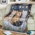 thumbnail image 1 of Cute Kitty Christmas Blanket, Bedroom Decor, Gift For Cat Lovers, 1 of 6