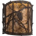 thumbnail image 2 of Meyda 197900 9 in. Whispering Pines Wall Sconce - Amber Mica, 2 of 3