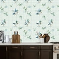 thumbnail image 2 of Farmhouse Peel and Stick Wallpaper 17.7in x 9.8ft Watercolor Ducks Greenery Soft Checkered Contact Paper Vinyl Self-Adhesive Removable Wall Paper for Bedroom Kitchen Cabinet Renter Friendly, 2 of 8