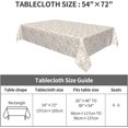 thumbnail image 2 of Rectangle Tablecloth 60x84 Inch, Farmhouse Taupe Floral Tablecloth Rectangle Waterproof Table Cloth Kitchen Dining Tablecloth for Dining, Parties, Camping, 2 of 8