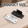 thumbnail image 3 of Apeya Black Corner Bracket Stainless Steel L Bracket Heavy Duty Angle Bracket Furniture Joint Connector with Screws for Shelves Cabinets Drawers Tables Chairs, 3 of 8