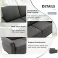 thumbnail image 5 of 57.5"Convertible Pull-Out Sofa Bed Loveseat, Modern Sleeper Sofa with Memory Foam Mattress and USB Ports for Guest Rooms and Dorms, 5 of 7