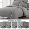 thumbnail image 5 of Chezmoi Collection Liam 7-Piece Gray Bed in a Bag Queen Comforter Set with Sheets Medallion Embossed Bedding Set, 5 of 9