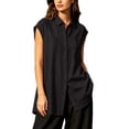 thumbnail image 2 of Sheghy Womens Tank Tops Plus Size Women Spring Summer Cotton Linen Loose New Sleeveless Top, Crew Neck Blouse, 2 of 6