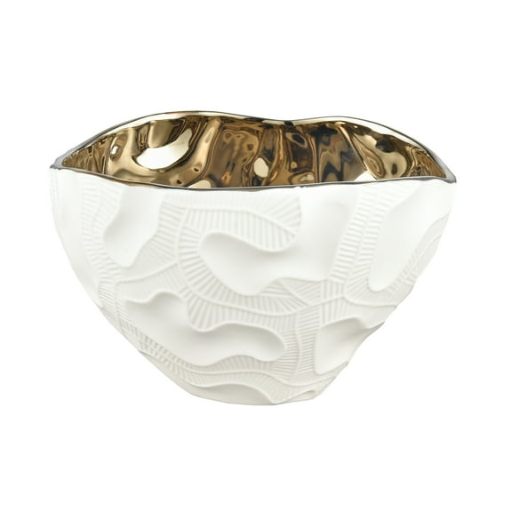 Elk Home Halford Glam Porcelain Bowl in Gold Finish