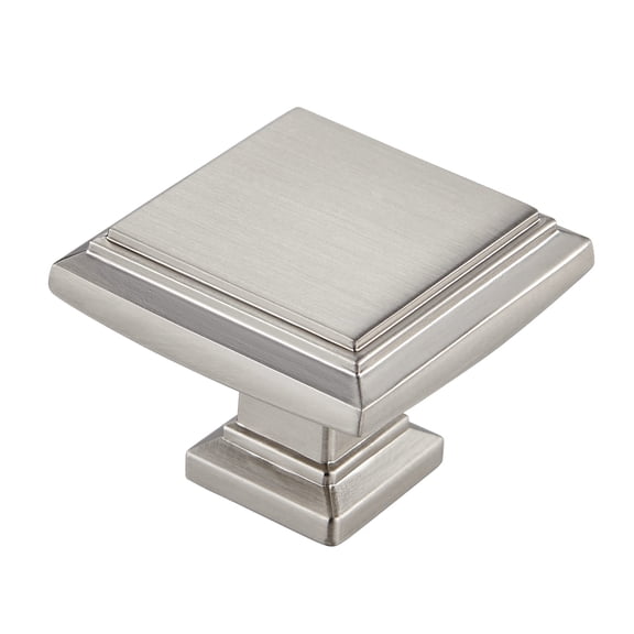 Square Knobs - 10 Pack / 1.3 Inch /brushed Nickel Cabinet Pulls Vintforniture Kitchen Farmhouse And Drawer Bathroom Vanity Hardware