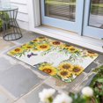 thumbnail image 2 of Spring Sunflowers Doormat Outdoor Entrance 16"x24", Birds Watercolor Botanical Garden Floral Absorb Moisture Dirt Door Mats, Non-Slip Rubber Backing Floor Mats Indoor, Low-Profile Front Door Rugs, 2 of 9
