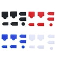thumbnail image 2 of 7 Pieces Game Console USB Network Dust Stopper Dustproof Cover Cap Gamer Equipment Replacing Parts Replacement for PlayStation 5 Blue, 2 of 7