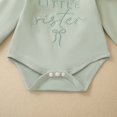 thumbnail image 6 of larppty Newborn Baby Girl Clothes Little Sister OutfitLong Sleeves Romper Pants Baby Clothes for Girls, 6 of 7