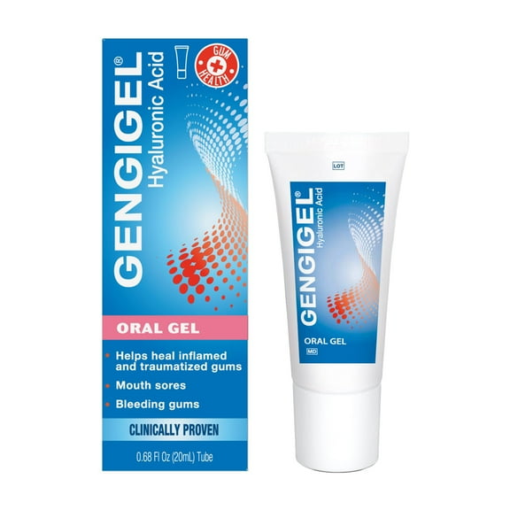 Gengigel Hyaluronic Acid Oral Gel for Mouth & Gum Discomfort (20ml), Soothes Irritation, Promotes Natural Healing & Protects Delicate Oral Tissue, No Paraben or SLS, Vegan & Kosher