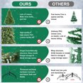 thumbnail image 4 of Soilhill 7.5ft Pre-Lit Artificial Christmas Tree with 3348 PE/PVC Tips, Premium Holiday Xmas Tree with 400Warm White LED Lights, Easy Assembly, Indoor Decoration., 4 of 6