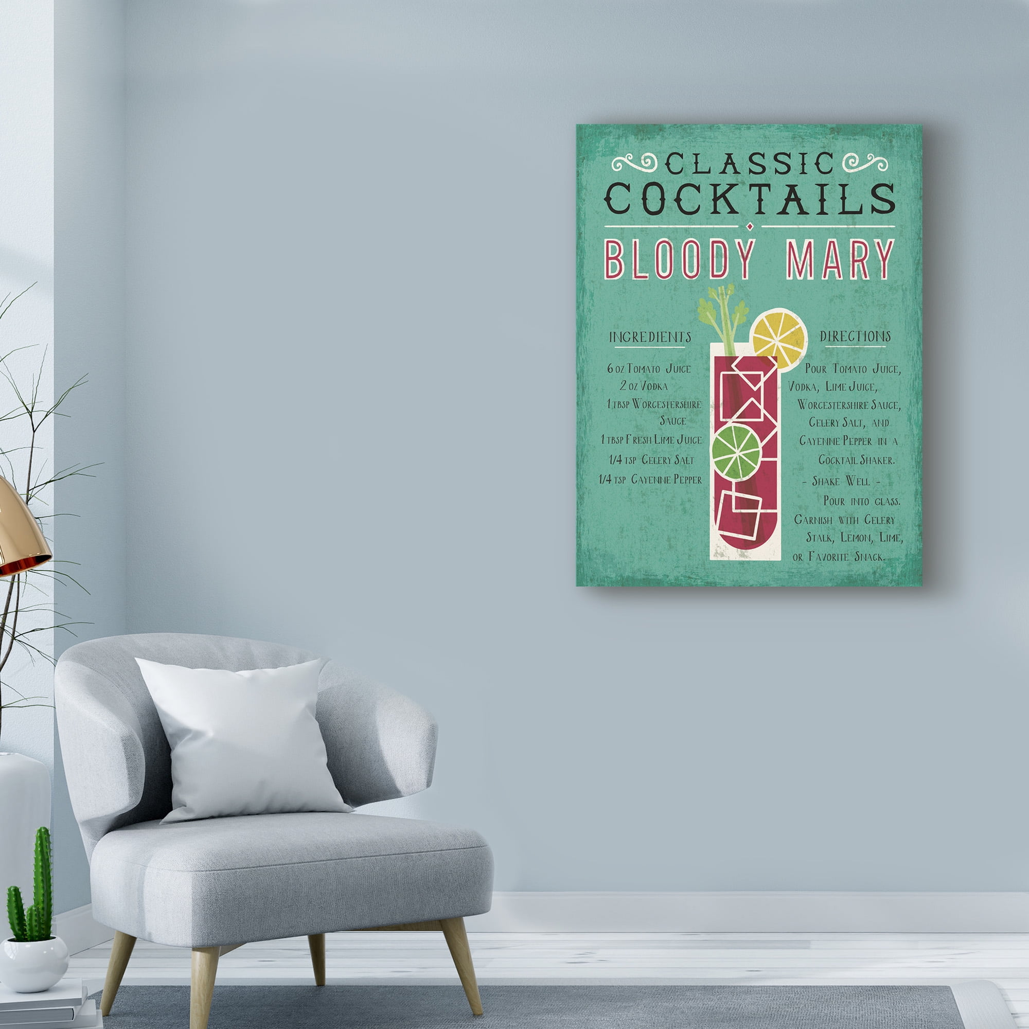 Trademark Fine Art 'Classic Cocktail Bloody Mary' Canvas Art by Michael Mullan