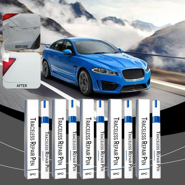 Boreal Craft Stylo de Peinture de Voiture (Bleu) Stylo de Réparation Rapide de Rayures de Peinture de Voiture 20ML Remplisseur de Cloison Sèche pour Enfants Colle pour Cloison Sèche pour Trous de Clous Patch pour Cloison Sèche 5