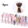 thumbnail image 2 of Kid Hair Bands Elastic 8PCS Non-slip No Crease Hair Ropes Ponytail Holders, 2 of 10