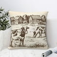 thumbnail image 4 of Yiaed Cows On The Farm Print Pillow Covers Super Soft Decorative Square Throw Pillow Covers Case Cushion Covers for Sofa Couch Bedroom Car Decor（No pillow core）-16"x16", 4 of 7
