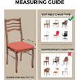thumbnail image 3 of Dining Room Chair Cover,Coral Red Elastic Stretch Chair Slipcovers Super Fit Desk Seat Cover Removable Kitchen Chair Set of 4, 3 of 5