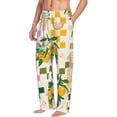 thumbnail image 2 of Sigee Fruit Print Men's Pajama Pants - Soft Lounge Sleep Bottoms with Elastic Waistband and Pockets-Large, 2 of 9