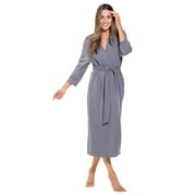 Turquaz Lightweight Kimono robes for Women Cotton Soft Knit robe, Long V-Neck Robes For Female Sleepwear Loungewear