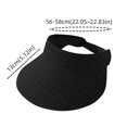 thumbnail image 5 of PRINxy Women's Roll-Up Wide Brim Straw Sun Visor Hat, Lightweight Portable UV Protection Hat for Summer Beach Hiking Activities Black, 5 of 7