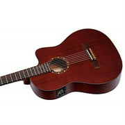 Ortega Family Series RCE125MMSN Thinline Acoustic-Electric Nylon Guitar Mahogany