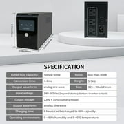 UPS 500VA/300W 120V Backup Power Supply, 3 Sockets, Backup Battery with Surge Protection, Only Suitable for Desktop computer