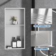 thumbnail image 5 of Neodrain Nicho De Ducha Sin Azulejos Estante De Baño De Acero Inoxidable Cepillado 24"" X 12"" Cubículo De Baño De Dos Niveles De Acero Inoxidable Cubículo De Nicho Para Almacenamiento No Se Necesitan, 5 of 5