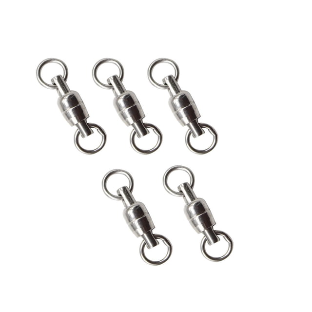 QualitChoice 5Pcs Roulement Pivots Connecteur Roulement Lourds Tirant Anneaux Solides Portable Crochet de Pêche en Acier Inoxydable Pièces 1 5