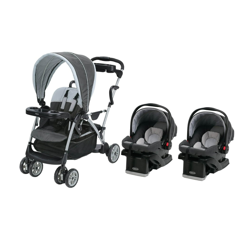 Graco Room For 2 Travel System Graco RoomFor2 Dual Stand & Ride Platform Stroller and 2 Car Seats