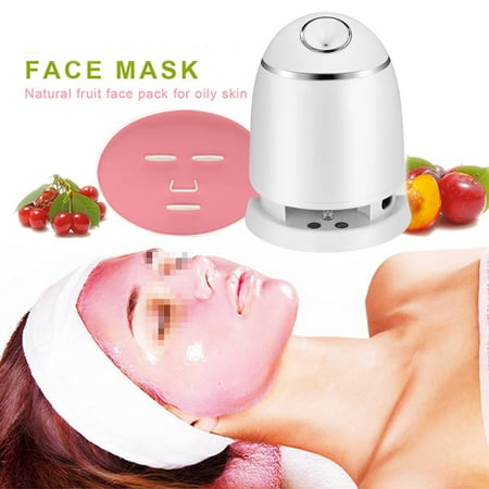 Yosoo Facial Mask Maker Machine, Collagen Fruit Vegetable DIY Automatic Face Mask Making Built-in Face Steamer with 3 Bag Collagen