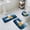 Blue, variant on Navy Blue Yellow Bath Mat 3 Piece Bathroom Rug Set, Modern Oil Painting Art Abstract Non Slip Bath Rug Contour Mat and Toilet Lid Cover, Absorbent Shower Mats Soft Bath Rugs and Mats Sets