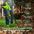 thumbnail image 4 of 20V Cordless Leaf Blower, 120MPH Electric Blower with 2 Batteries & Charger, Lightweight Yard Tools for Lawn Care, Patio, Backyard, Garden, Grass Blower for Floor and Outdoor Use, 4 of 8