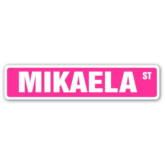 MIKAELA Street Sign Childrens Name Room Sign | Indoor/Outdoor |  30" Wide