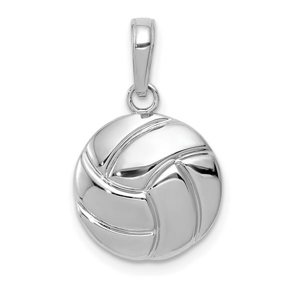 FB Jewels 14K White Gold Gold Polished Volleyball Pendant