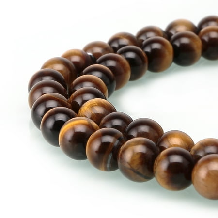 Tiger Eye Gemstone Beads - BRCbeads Tiger Eye A Grade Gemstone Natural Round 10mm Beads for Jewelry Making